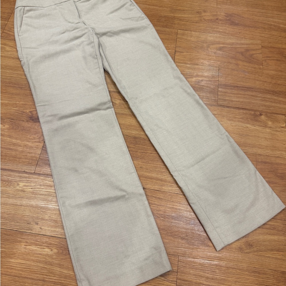 Ann Taylor Tan Trousers Classic Straight-Leg